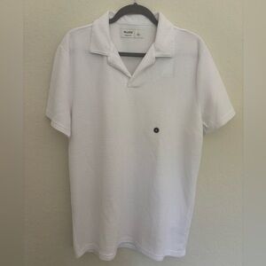Hollister Men's Classic Fit Textured White Polo Shirt Large NWT